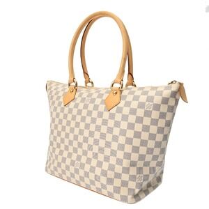 Louis Vuitton Bag Tote Azur White Canvas Damier Saleya